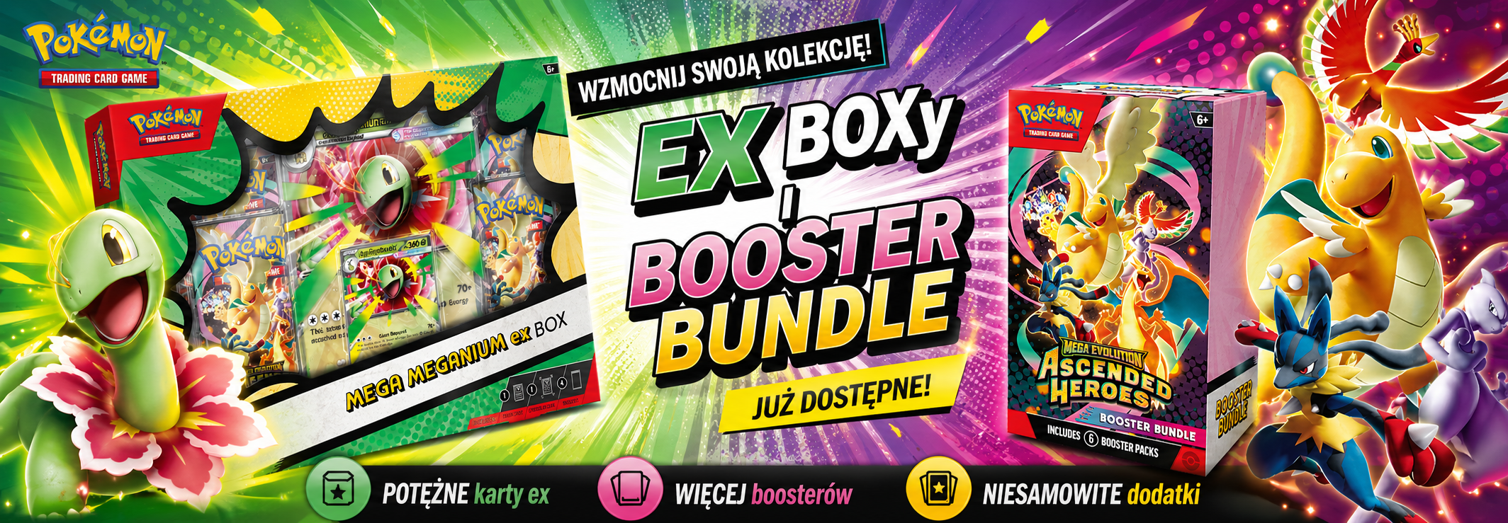 Pokémon Ascended Heroes - Ex Boxy i Booster Bundle