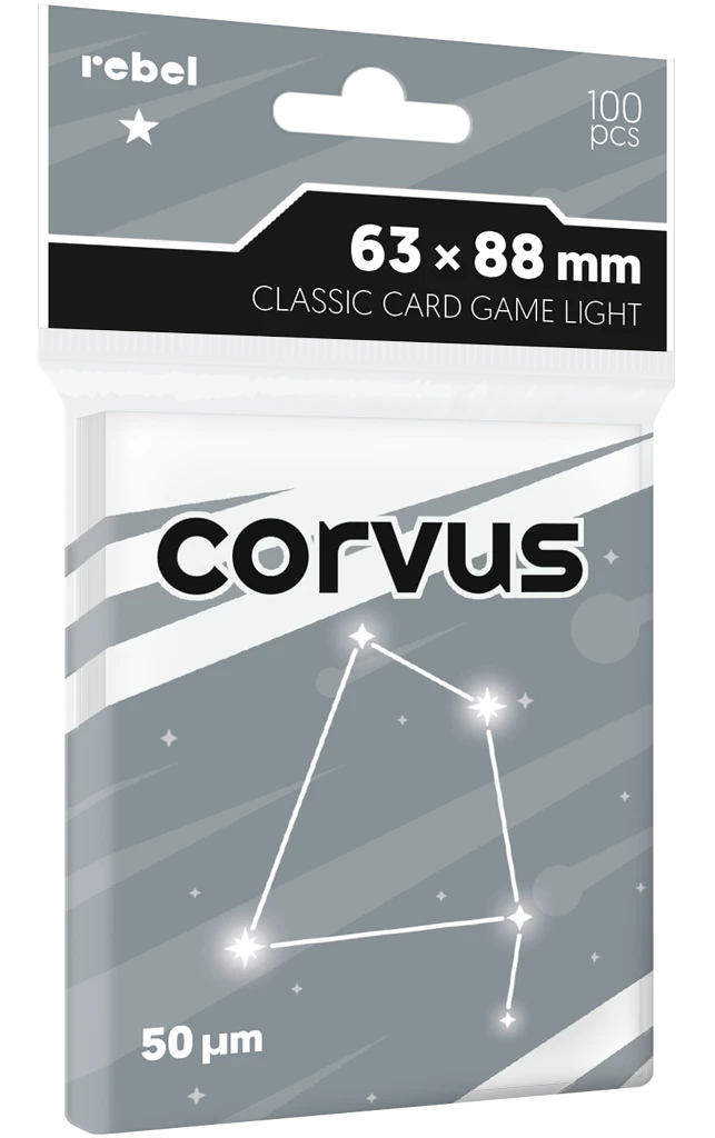 Koszulki na karty Rebel (63x88 mm) Corvus LIGHT, 100 sztuk