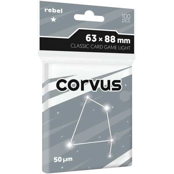 Koszulki na karty Rebel (63x88 mm) Corvus LIGHT, 100 sztuk