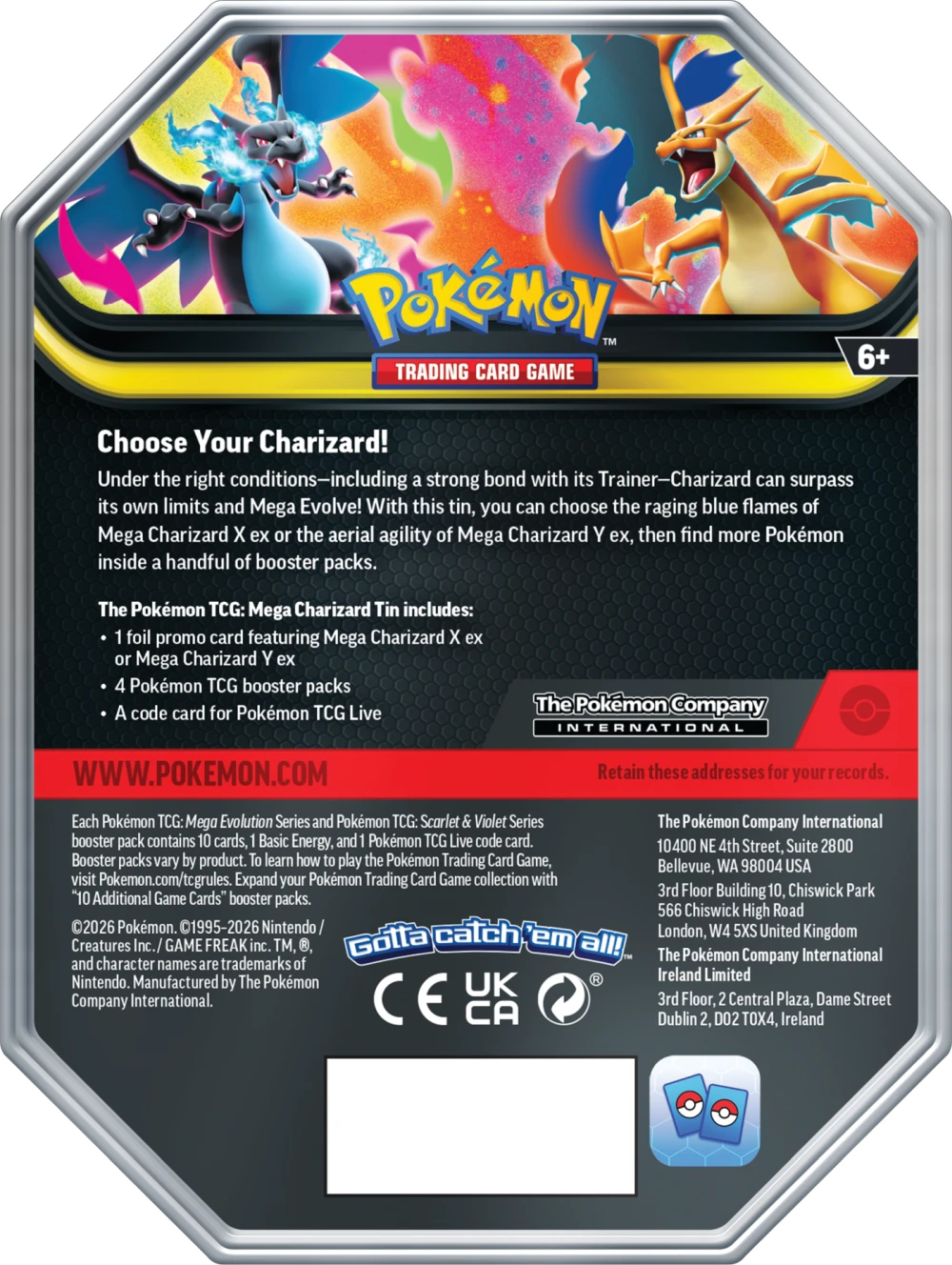 Pokémon TCG: Mega Charizard Tin X