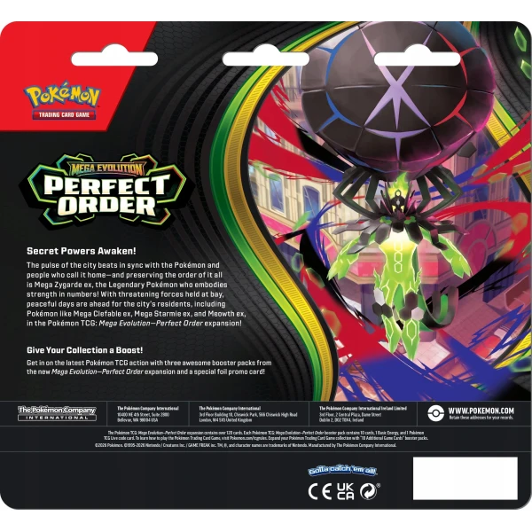 Pokémon TCG: Mega Evolution - Perfect Order - 3-pack Bliste