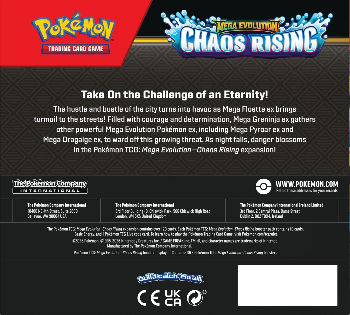 Pokémon TCG: Mega Evolution - Chaos Rising - Booster Displa