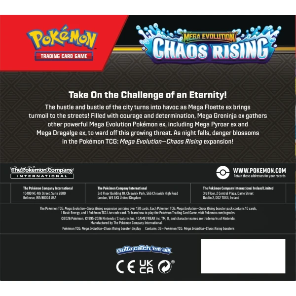 Pokémon TCG: Mega Evolution - Chaos Rising - Booster Displa