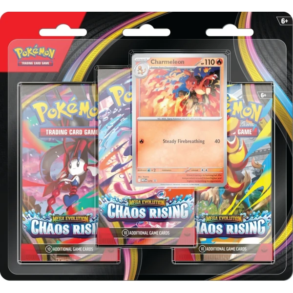 Pokémon TCG: Mega Evolution - Chaos Rising - 3-Pack Blister