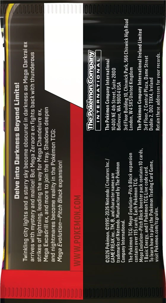 Pokémon TCG: Mega Evolution - Pitch Black - 3-Pack Blister