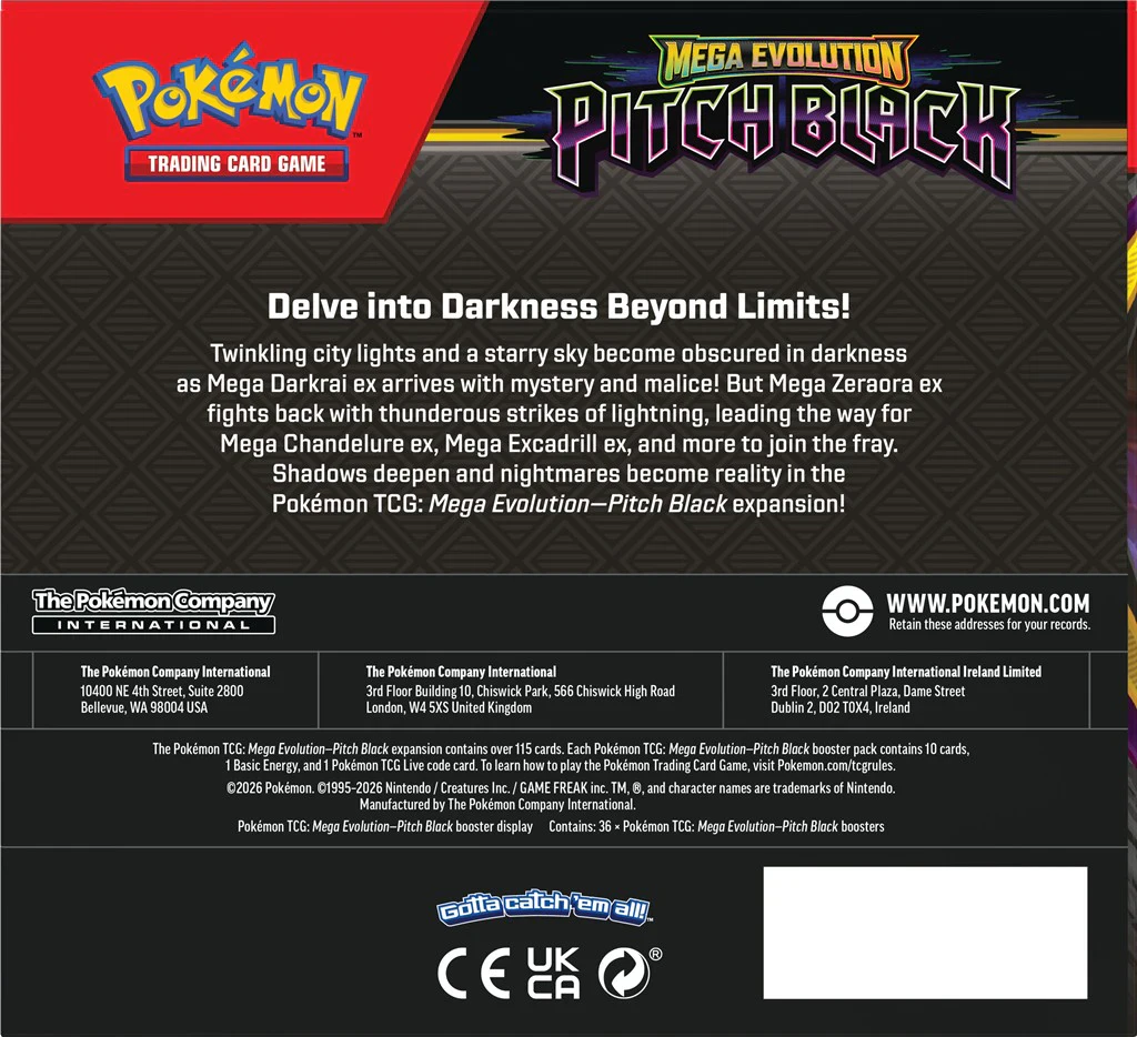 Pokémon TCG: Mega Evolution - Pitch Black - Booster Display