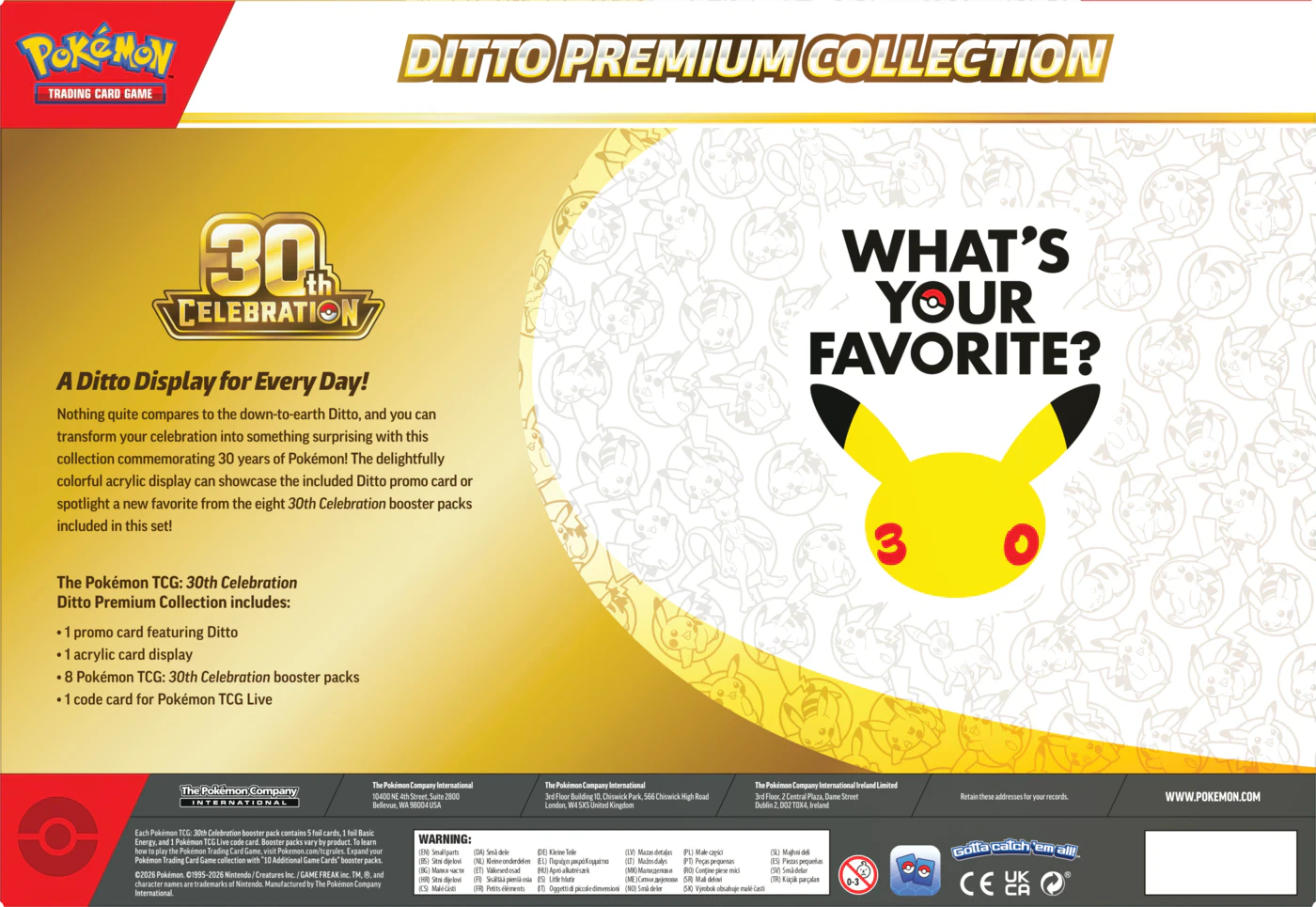Pokémon TCG: 30th Celebration - Ditto Premium Collection (P
