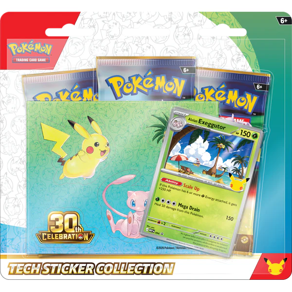 Pokémon TCG: 30th Celebration - Tech Sticker Collection - A